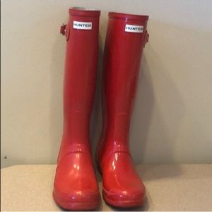 Hunter Rain boots Red